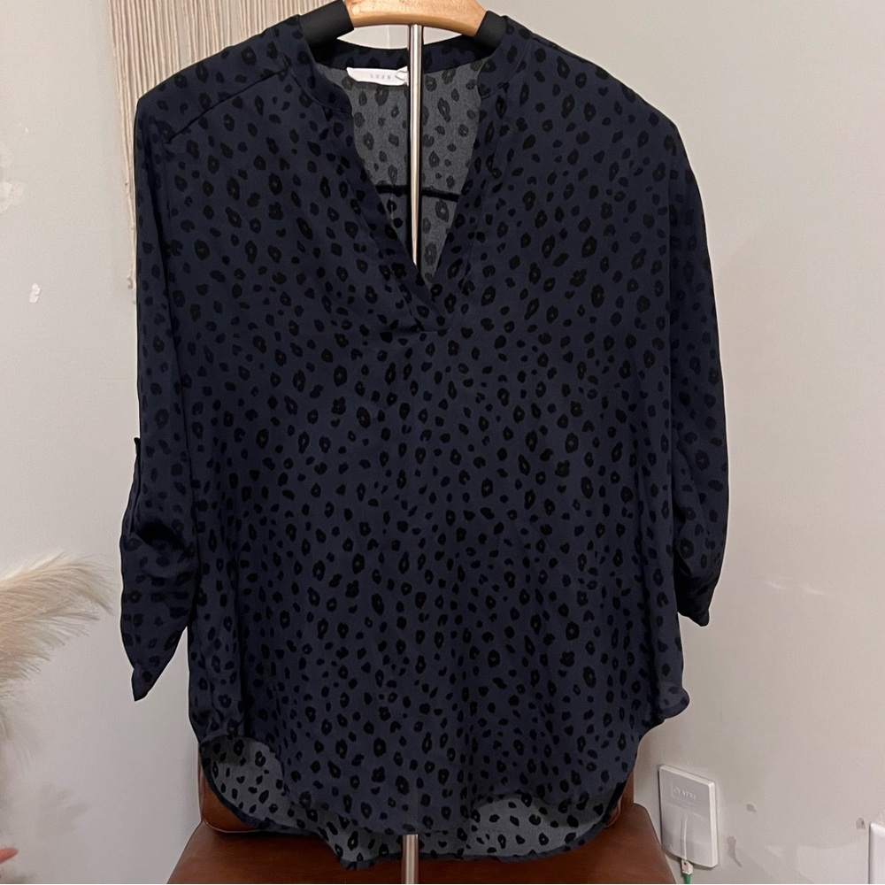 Business Casual Leopard Print Blouse – S